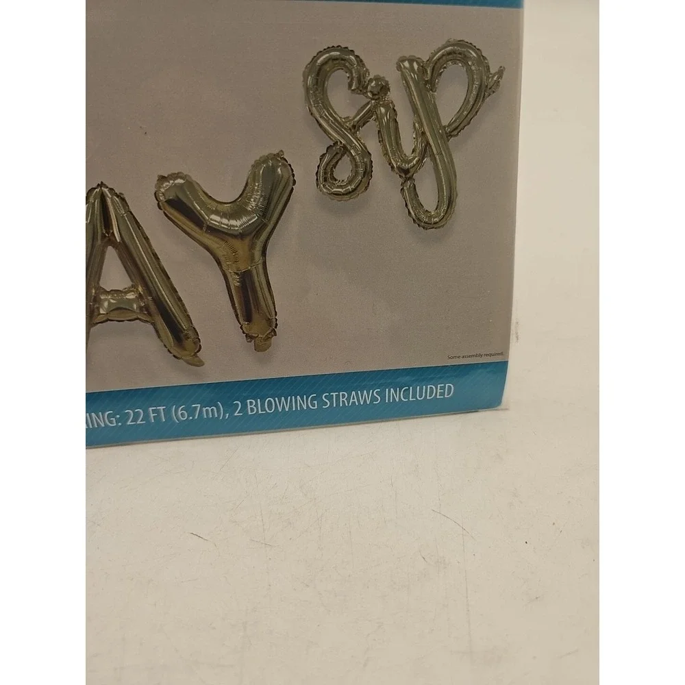 Way To Celebrate Sip Sip Yay Mylar Balloon‎ Banner Gold Happy New Year Lot Of 11